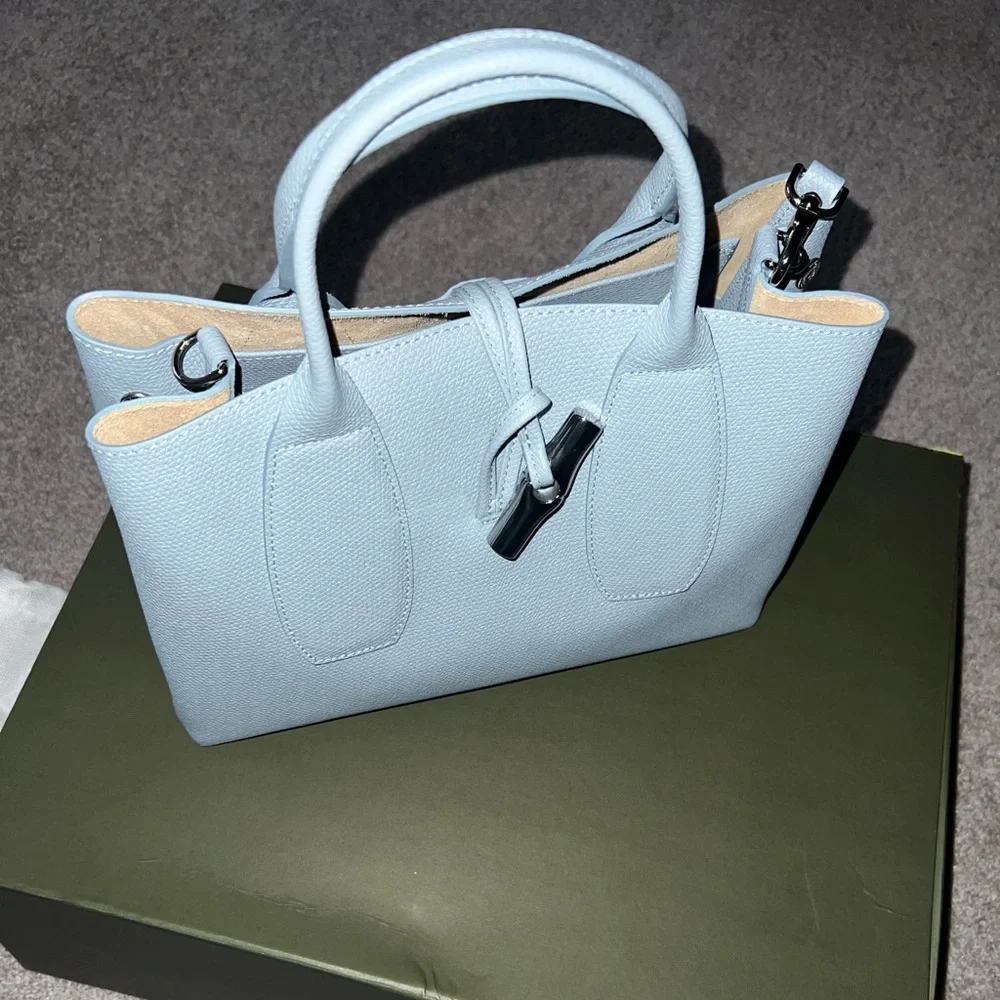 Longchamp Roseau Essential Medium Leather Tote - Picture 11 of 12